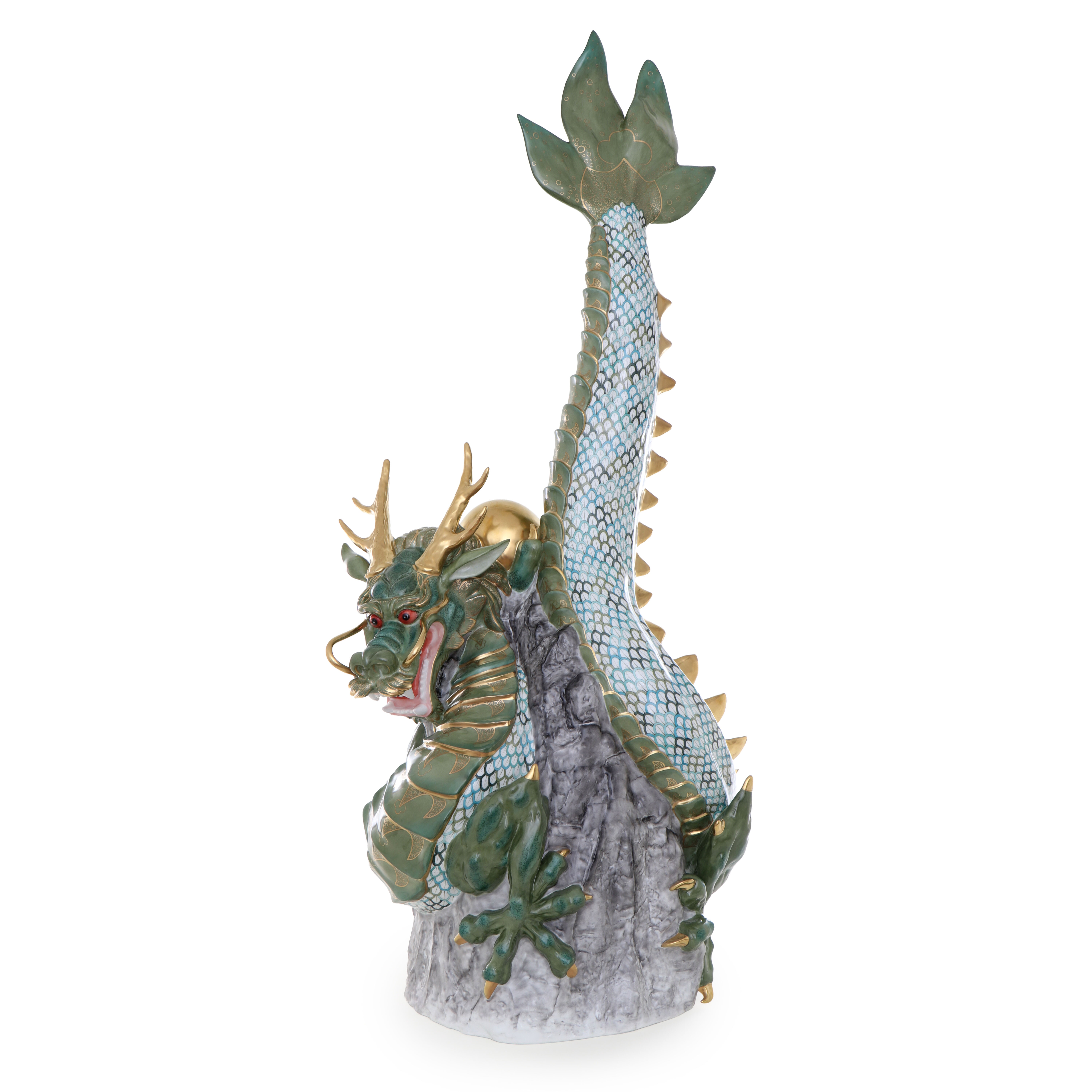 Herend Limited Edition Dragon on rock
